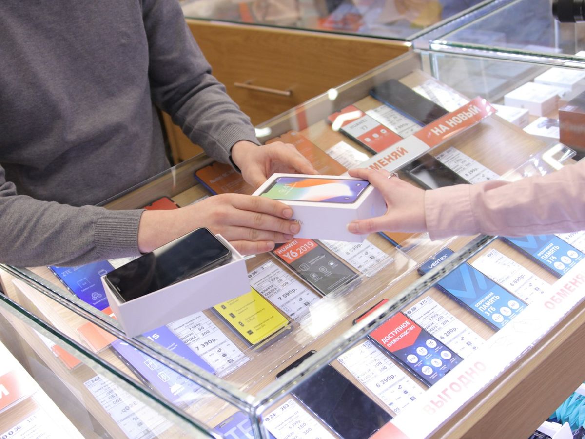 スマートフォンの店頭販売